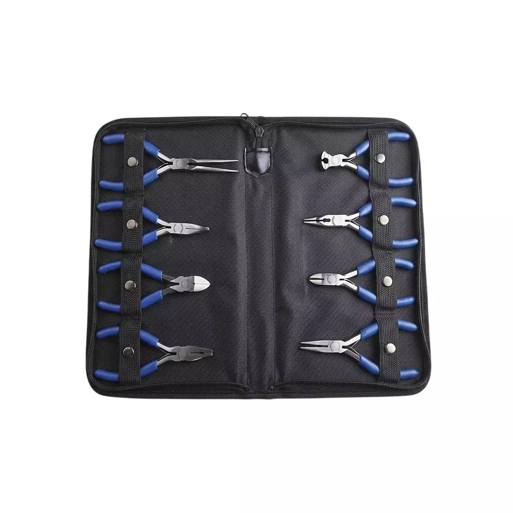 Blue-Point 8 Pcs Plier Set with Drop Forged Construction and Dipped Grip, BDGMPL845