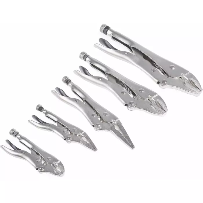 Teng Tools 5-Piece Locking Plier Set, 250 mm Overall, TTVG05