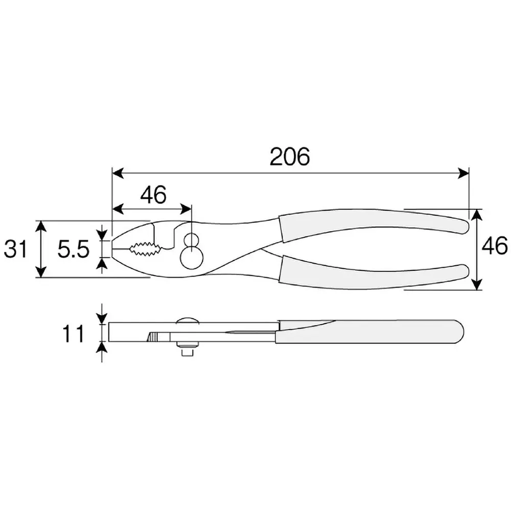 hozan-plier-206-mm-overall-length-p-211z-200