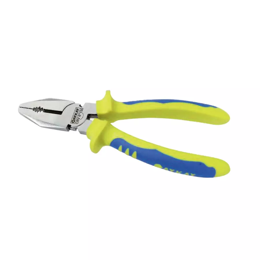 OAYKAY Chrome Vanadium Alloy Steel 203.2 mm (8 Inch) Combination Side Cutting Plier TPR Sleeve