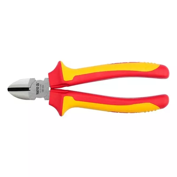 Yato Insulated Side Cutting Plier 180 mm Length, 60CrV Body and 1000 V, YT-21159