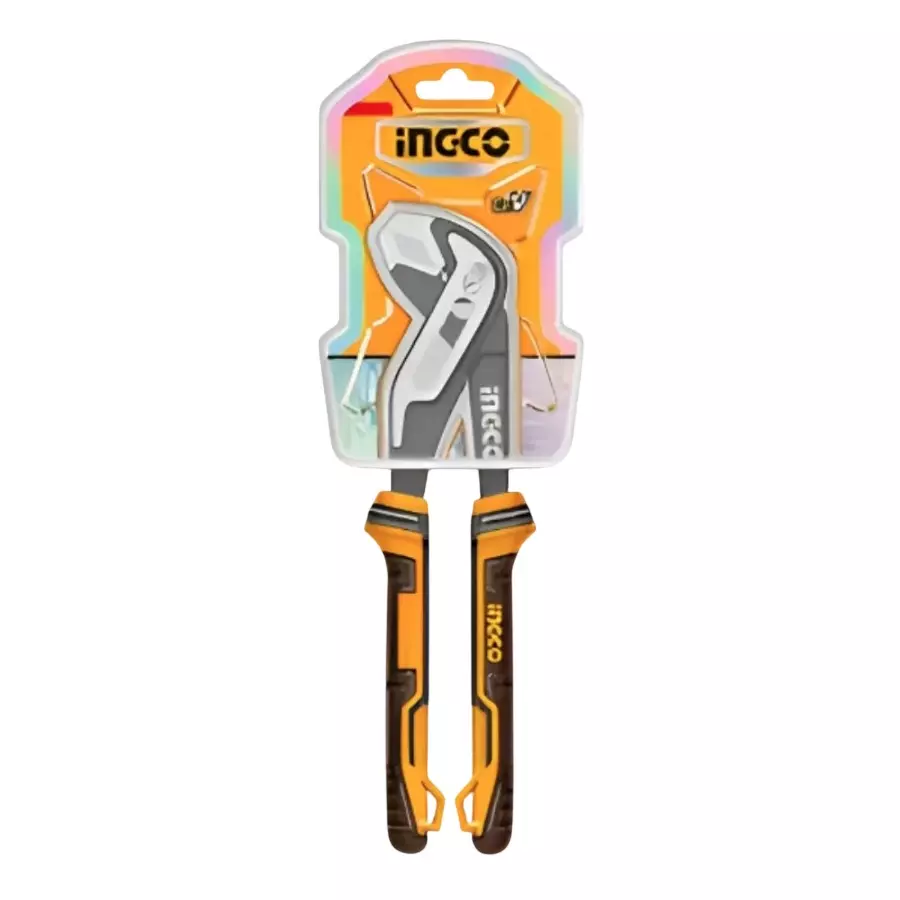 Ingco Pump Plier Cr-V 200 mm (8 inch) Length 35 mm Maximum Clamping Open TPR Handle, HPP28208