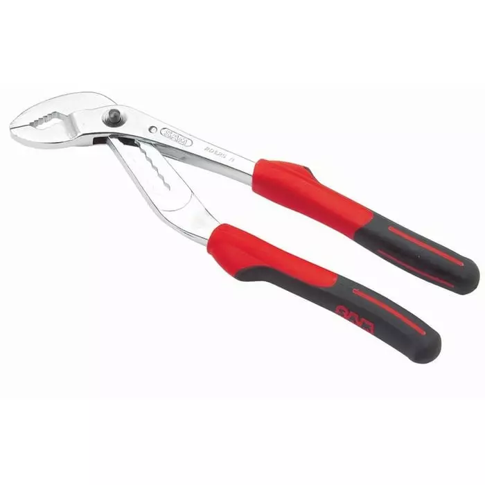 Sam Water Pump Plier 250 mm Overall Bent Tip 40 Jaw, 201-25B