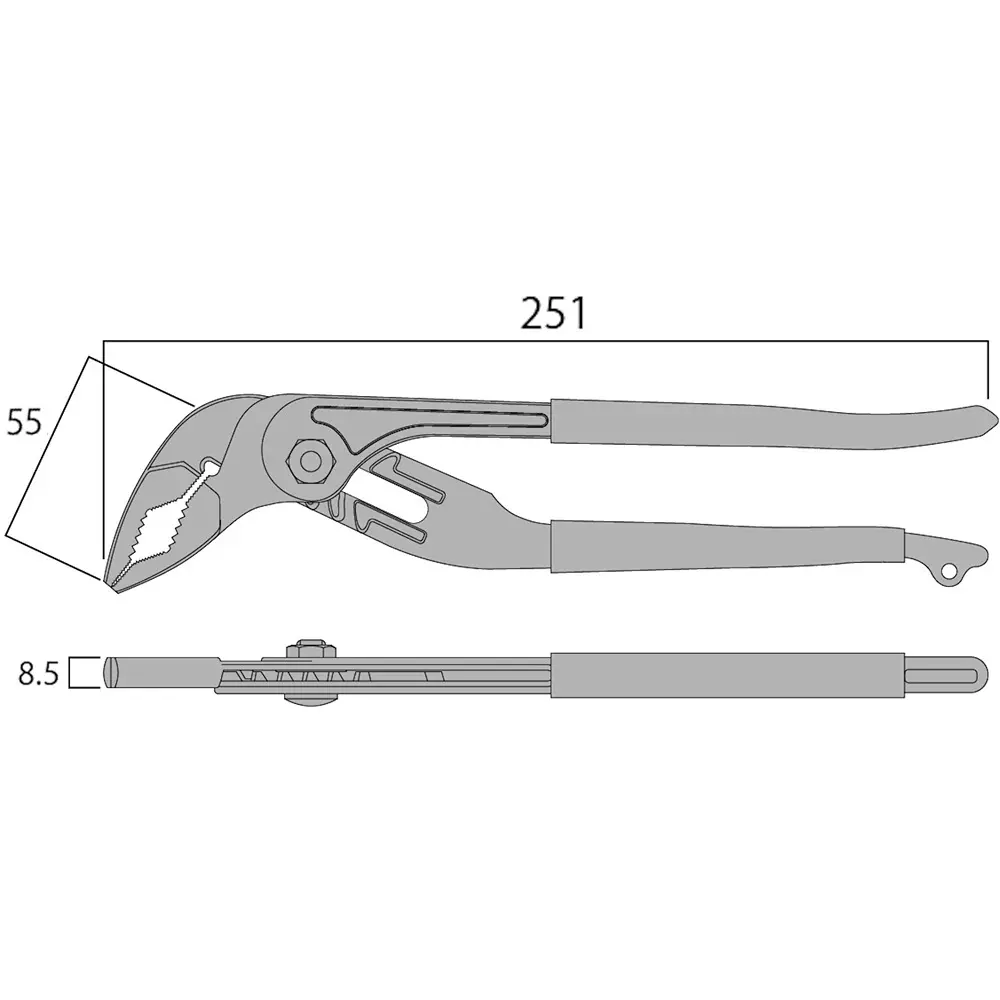fujiya-ultra-lightweight-waterpump-plier-250-mm-overall-length-130-250-bg