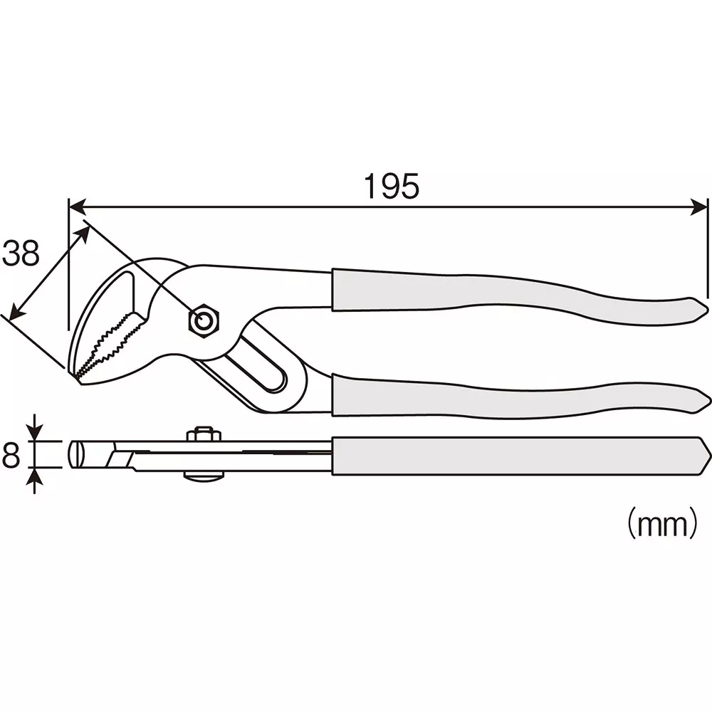 hozan-water-pump-plier-195-mm-overall-length-p-244