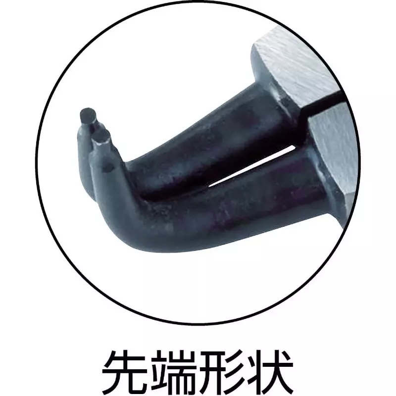 TONE External Retaining Ring Pliers, Bent Type 3 to 10 mm For Shaft, SRPS-125BF