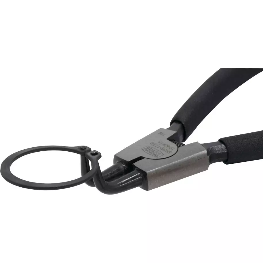TONE External Retaining Ring Pliers, Bent Type 3 to 10 mm For Shaft, SRPS-125BF