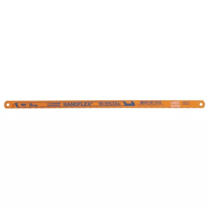 Bahco Hacksaw Blade Spring Steel 300 mm Blade Length 18 TPI, 3906-300-18-10P (Pack of 10 Pcs)