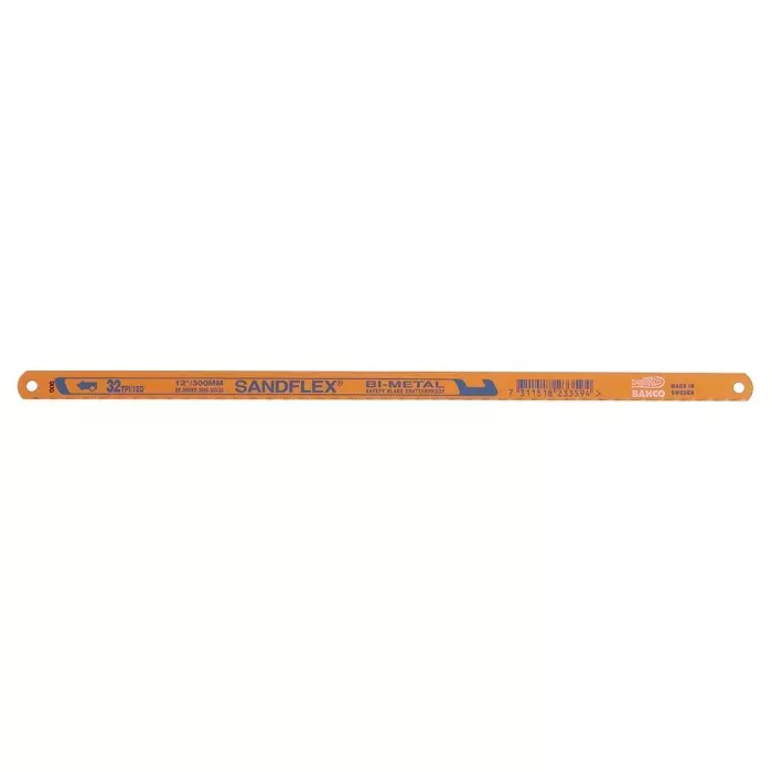 Bahco Hacksaw Blade Spring Steel 300 mm Blade Length 32 TPI, 3906-300-32-10P (Pack of 10 Pcs)