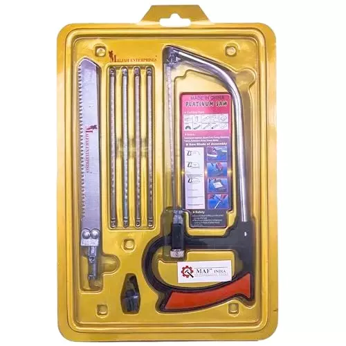 Malfah Enterprises 7-in-1 Multi-Purpose Hacksaw Kit With Multi Blades Alloy Steel Blade ABS