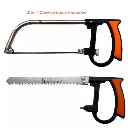 Malfah Enterprises 7-in-1 Multi-Purpose Hacksaw Kit With Multi Blades Alloy Steel Blade ABS