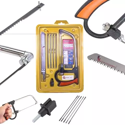 Malfah Enterprises 7-in-1 Multi-Purpose Hacksaw Kit With Multi Blades Alloy Steel Blade ABS