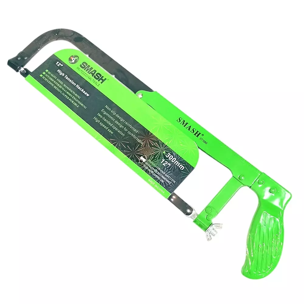 Darit Smash Professional High Tension Hacksaw Two-Handled Operation Stainless Steel 300 mm Blade Length for Industrial Use, AM 196