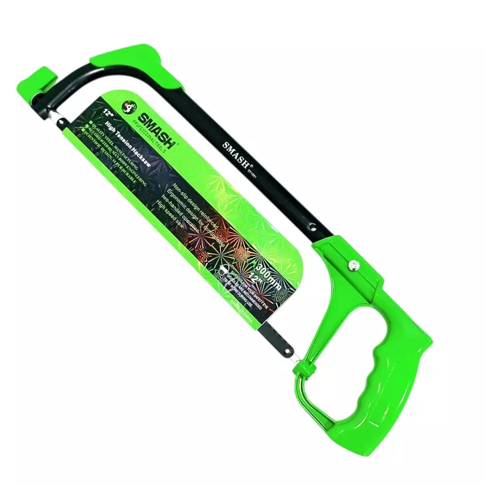 Darit Smash Professional High Tension Hacksaw Green 300 mm Blade Length for Multi Purpose Use, AM 195