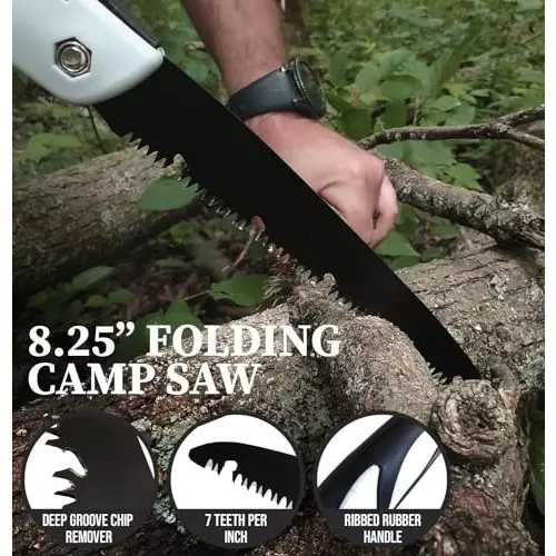 MECRAAF Folding Hand Saw 254 mm (10 inch) Length High Carbon Steel (SK5) for Wood, HT- SAW
