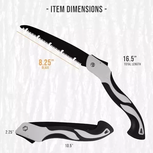 MECRAAF Folding Hand Saw 254 mm (10 inch) Length High Carbon Steel (SK5) for Wood, HT- SAW