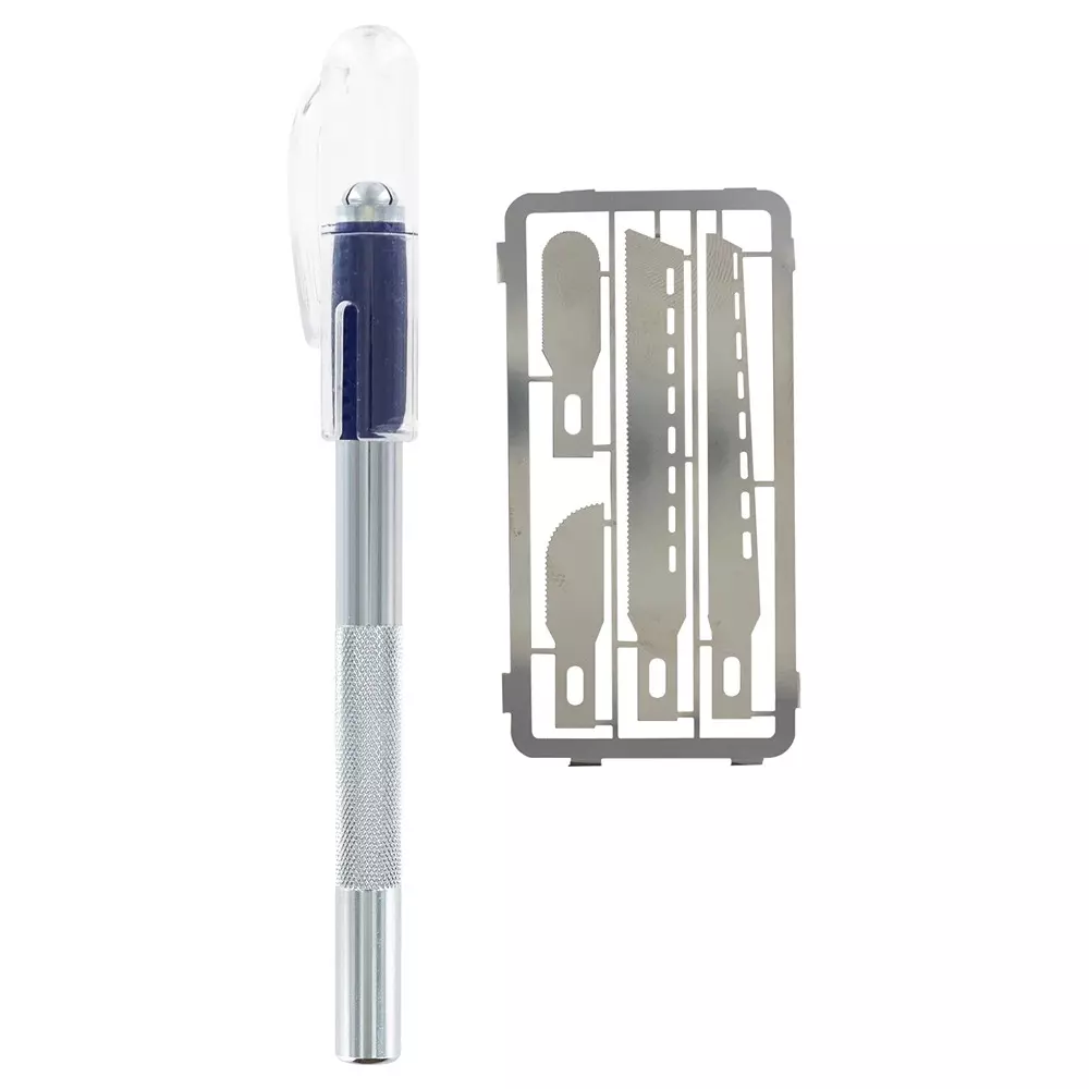 MULTICOMP PRO Mini Saw Set (1) #1 Soft Grip Handle with #11 Blade & (4) Blades Kit Contents, MP012481