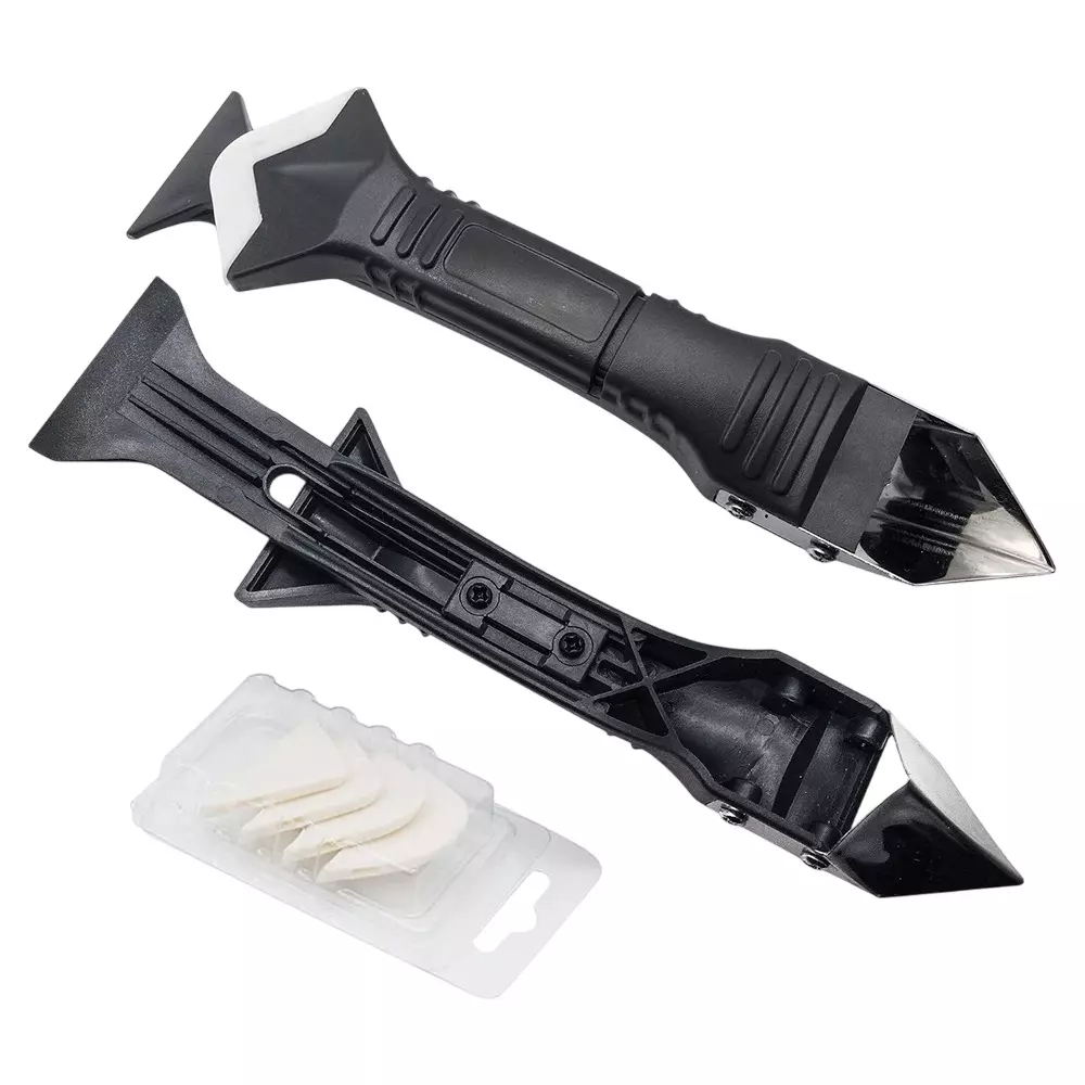 HBD SALES 3 in 1 Silicone Trowel Scraper 20 cm (8 inch) Length 90° Black