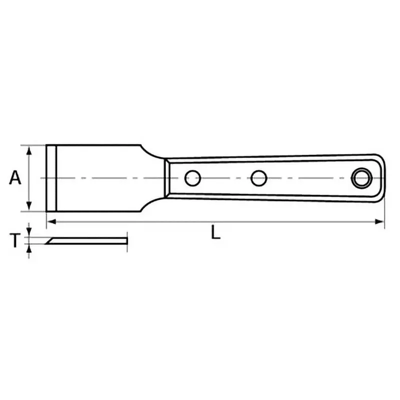 Ktc Stainless Steel Scraper 10 mm Blade Width 165 mm Length, KZ1-10