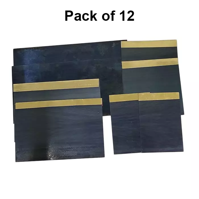 SHUYI Patti Blades Black 75 mm (3 inch), 502 (Set of 12 Pcs)