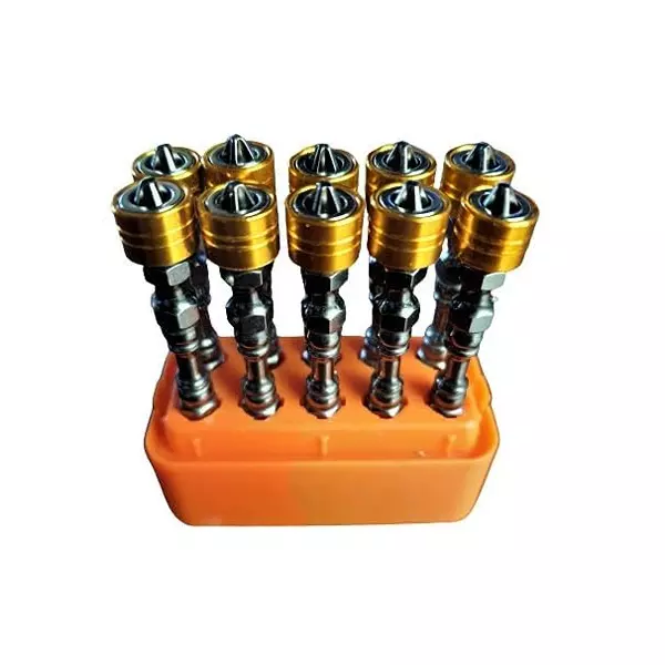 DY TOOLS Double Cross Head PH2 Screwdriver Bit Set Magnetic Collar 6.35 mm (1/4 Inch) Hex Shank (Pack of 10)