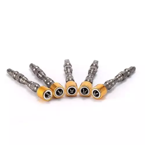DY TOOLS Double Cross Head PH2 Screwdriver Bit Set Magnetic Collar 6.35 mm (1/4 Inch) Hex Shank (Pack of 10)