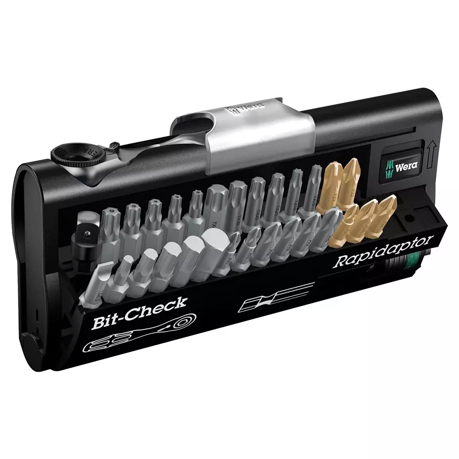 WERA BIT RATCHET, 1/4" W. BIT-SET, BC BR 30 UNIVERSAL + 8001 A 1/4" SB