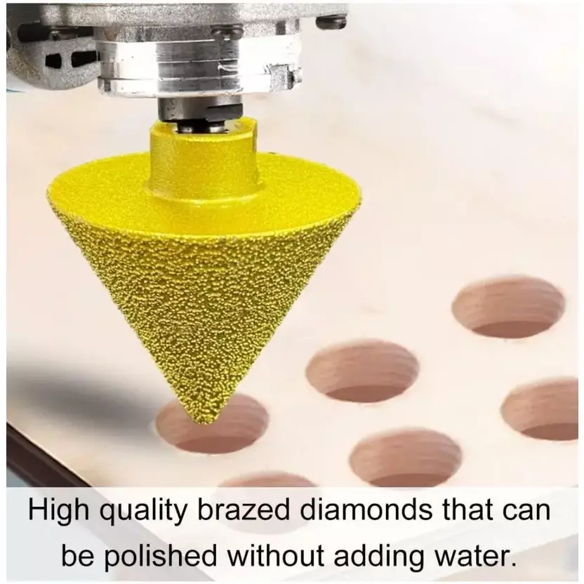 ToolsT 3.2 cm Diamond Counter Sink Drill Bit for Shaping & Trimming in Granite, Stone, and Marble