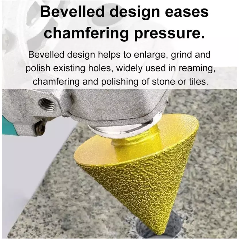 ToolsT 3.2 cm Diamond Counter Sink Drill Bit for Shaping & Trimming in Granite, Stone, and Marble