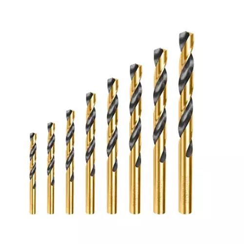 Total HSS Twist Drill Bits Set 2×49, 3×61, 3×61, 4×75, 4×75, 5×86, 6×93, 8×117 mm, TACSD0801 (Set of 8 Pcs)