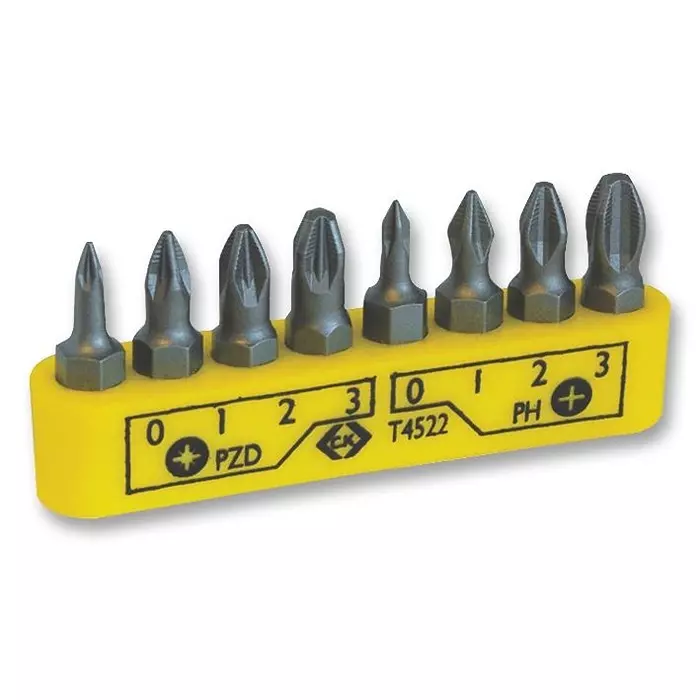 CK TOOLS BIT SET, PHILLIPS/POZI, 8PC, T4522