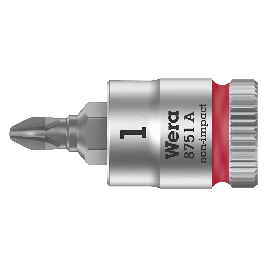 WERA BIT SOCKET, PHILLIPS, PH1, 28MM, 8751 1 X 28MM