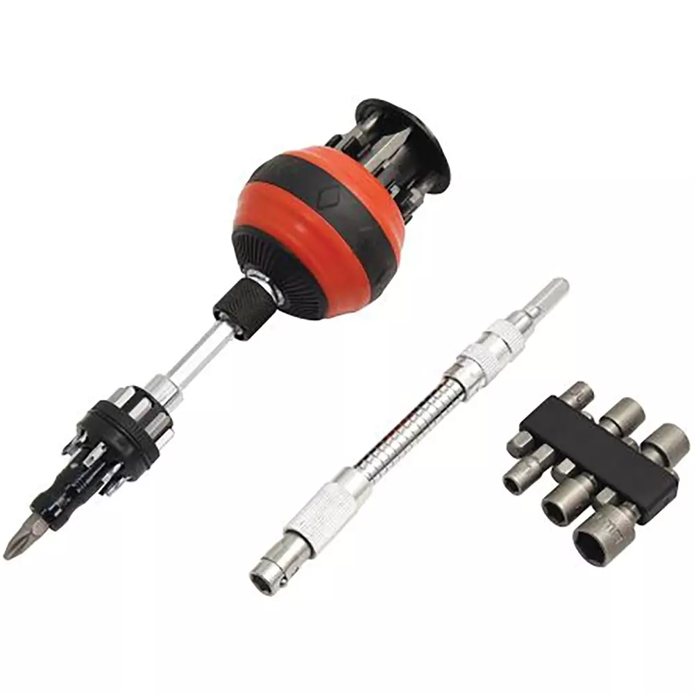 RS PRO Screwdriver Bit Set Stainless Steel 23 Piece Ratchet, 1250948