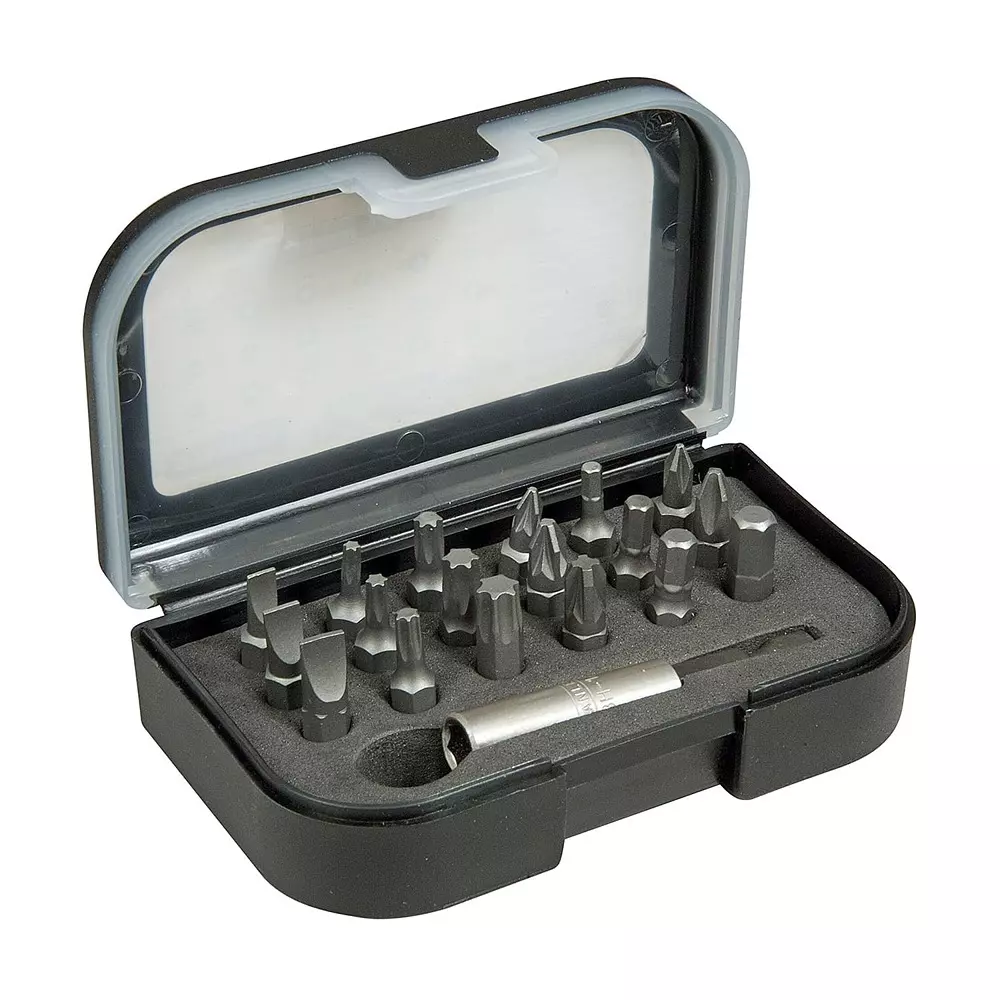 STANLEY 19 Pcs Expert Line Bit Set Set Forged & Ground Construction and 25 mm Length for 1/4 inch (6.35 mm) Quick Change Shank, 1-13-901