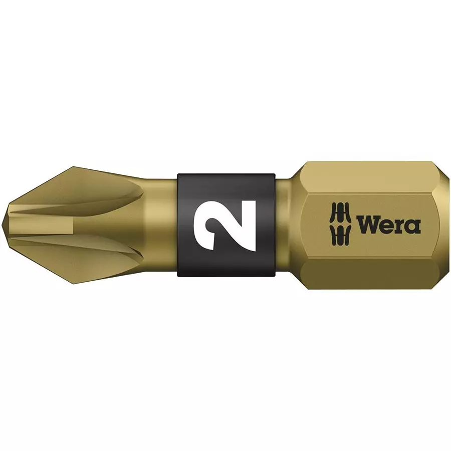 WERA POZIDRIV BIT, SIZE PZ2, 25MM, 05056712001