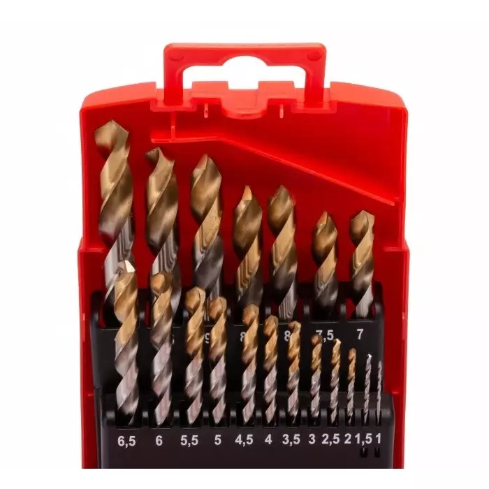 DORMER PRAMET Jobber Drill Set 19-Piece for Multi- material 10 mm max 1 Min High Speed Steel Bits, 7168484