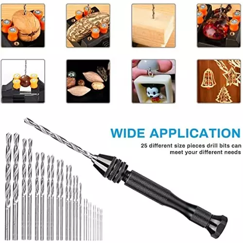 DY TOOLS Twist Drill Bit Set Aluminium & High Speed Steel Spiral Flute Round Shank 135° Angle 1-13 mm Size (Pack of 25)