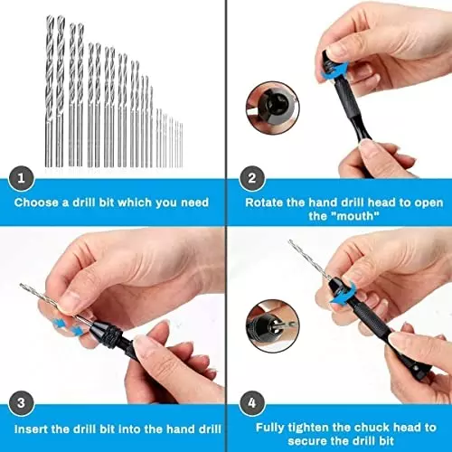 DY TOOLS Twist Drill Bit Set Aluminium & High Speed Steel Spiral Flute Round Shank 135° Angle 1-13 mm Size (Pack of 25)