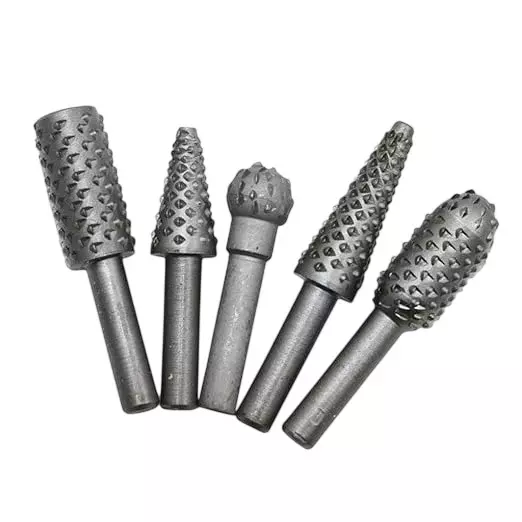 Veltrix 5 Pcs Rotary Burr Drill Bit Set 6 mm Shank Wood Carving Rasp Files for Dremel, Engraving & Grinding