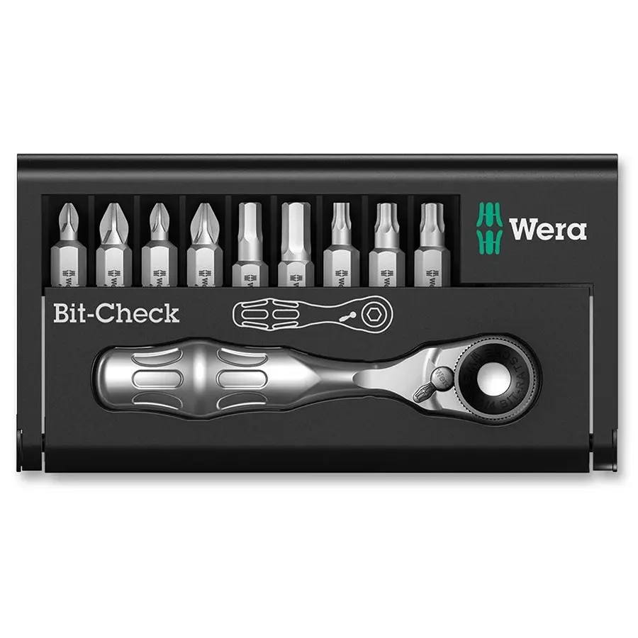 WERA BIT SET, 10PC, WITH RATCHET, 05073645001