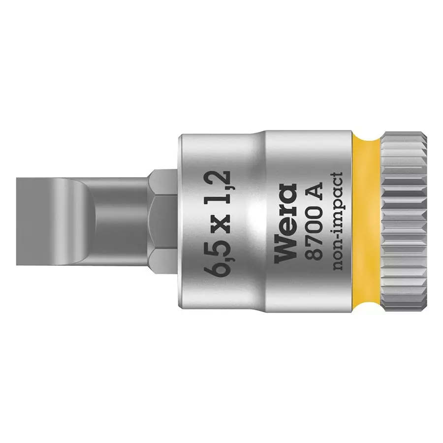 WERA BIT SOCKET, SLOTTED, 1.2X6.5MM, 28MM, 8700 1.2 X 6.5MM