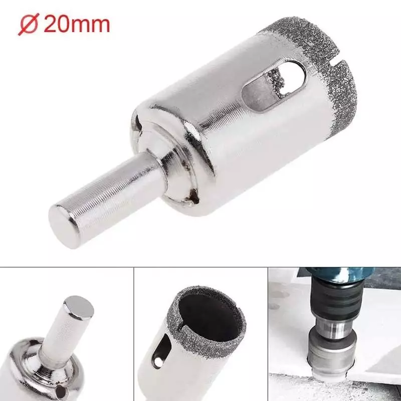 DY TOOLS Diamond Hole Saw Drill Bit Set Carbide & Glass Straight Shank 3-45 mm (Pack of 16)