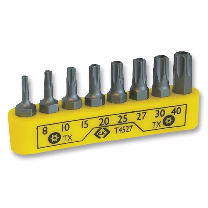 CK TOOLS SCREWDRIVER BIT SET, TORX, T4527