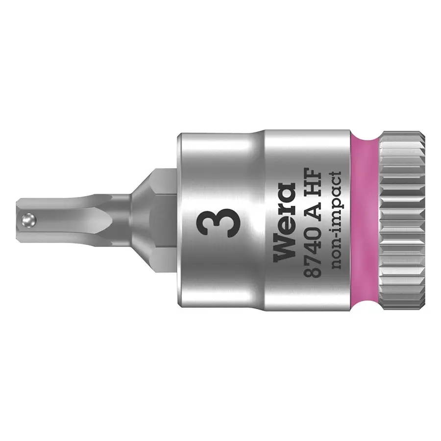 WERA BIT SOCKET, HEX, SIZE 3MM, 28MM, 8740 3 X 28MM