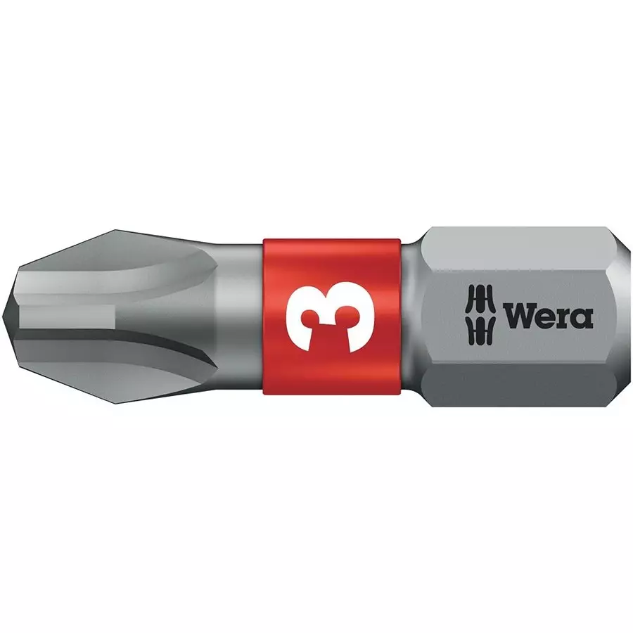 WERA PHILLIPS BIT, SIZE PH3, 25MM, 05056424001