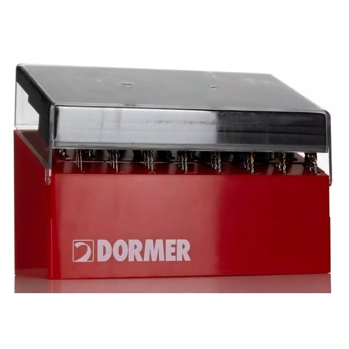 DORMER PRAMET Jobber Drill Set 55-Piece for Multi- material 13 mm max 1 Min High Speed Steel Bits, 8189991