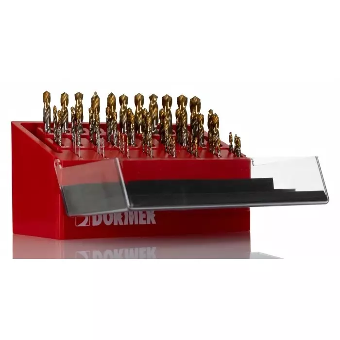 DORMER PRAMET Jobber Drill Set 55-Piece for Multi- material 13 mm max 1 Min High Speed Steel Bits, 8189991