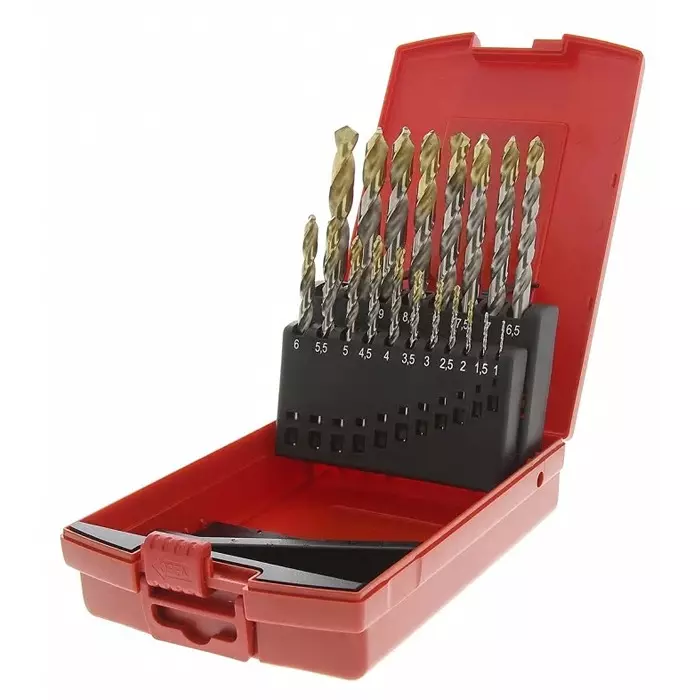 DORMER PRAMET Twist Drill Bit Set 19-Piece for Multi- material 10 mm max 1 Min HSS-TiN Bits, A095201