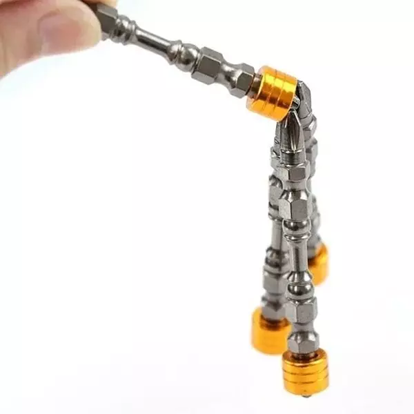 DY TOOLS Double Cross Head PH2 Screwdriver Bit Set Alloy Steel Magnetic Collar 6.35 mm (1/4 Inch) Hex Shank (Pack of 5)