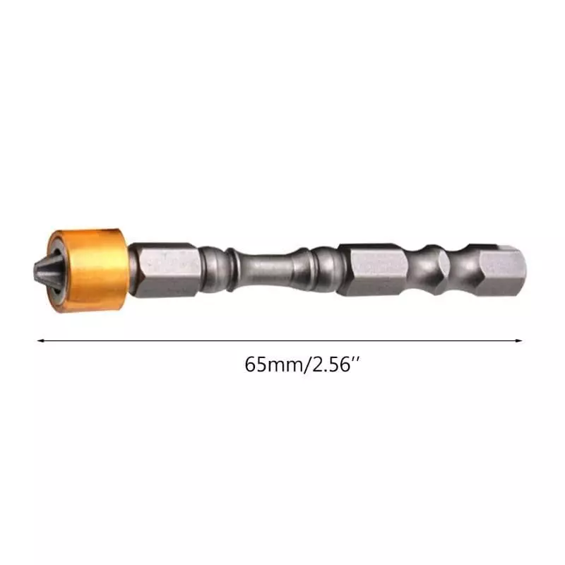 DY TOOLS Double Cross Head PH2 Screwdriver Bit Set Alloy Steel Magnetic Collar 6.35 mm (1/4 Inch) Hex Shank (Pack of 5)